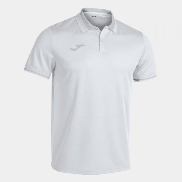 Herren-T-Shirt Joma Championship VI Short Sleeve Polo White Gray
