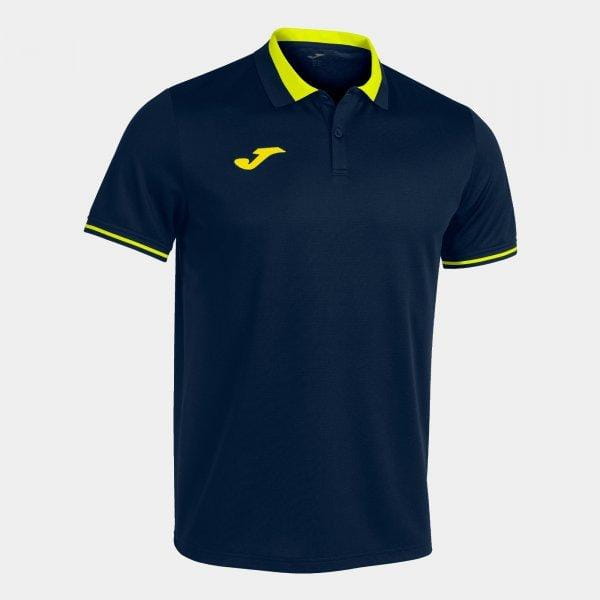  Férfi ing Joma Championship VI Short Sleeve Polo Navy Yellow