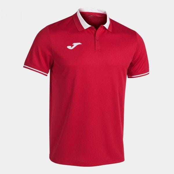 Camicia da uomo Joma Championship VI Short Sleeve Polo Red White