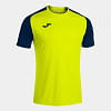 Joma Academy IV Short Sleeve T-Shirt Fluor Yellow Navy XL