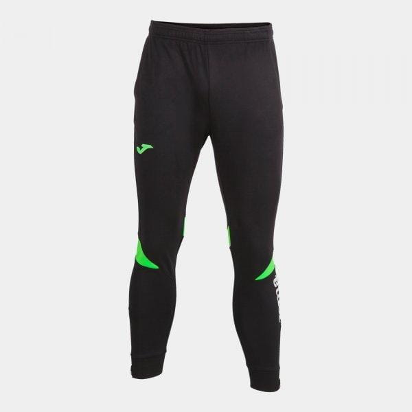  Pantalons pour hommes Joma Championship VI Long Pants Black Fluor Green