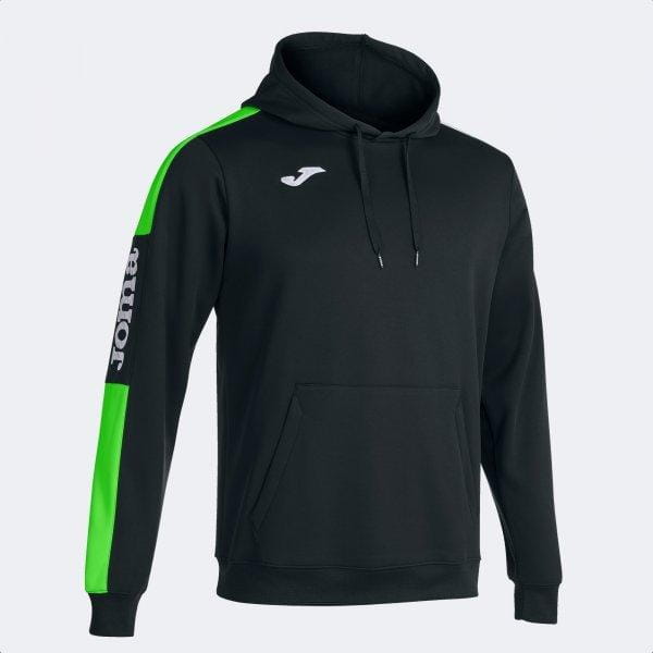 Sweat-shirt pour homme Joma Championship IV Hoodie Black Fluor Green