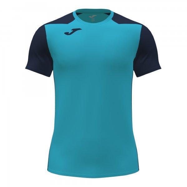  Pánske tričko Joma Record II Short Sleeve T-Shirt Fluor Turquoise-Navy