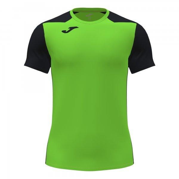  Pánske tričko Joma Record II Short Sleeve T-Shirt Fluor Green Black