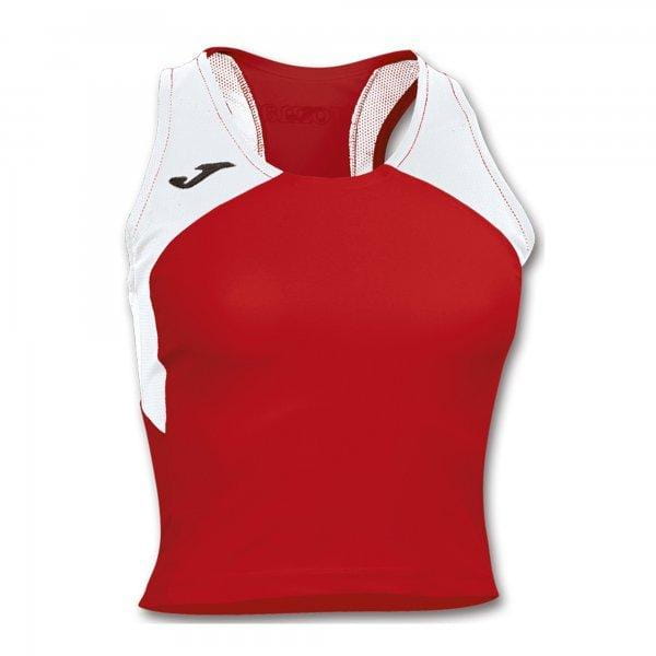  Top dziewczęcy Joma T-Shirt Record Woman Red-White Sleeveless