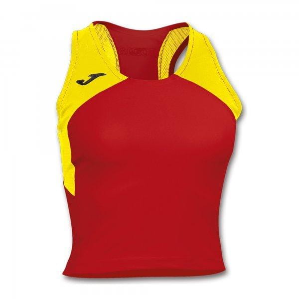  Top dziewczęcy Joma T-Shirt Record Woman Red-Yellow Sleeveless