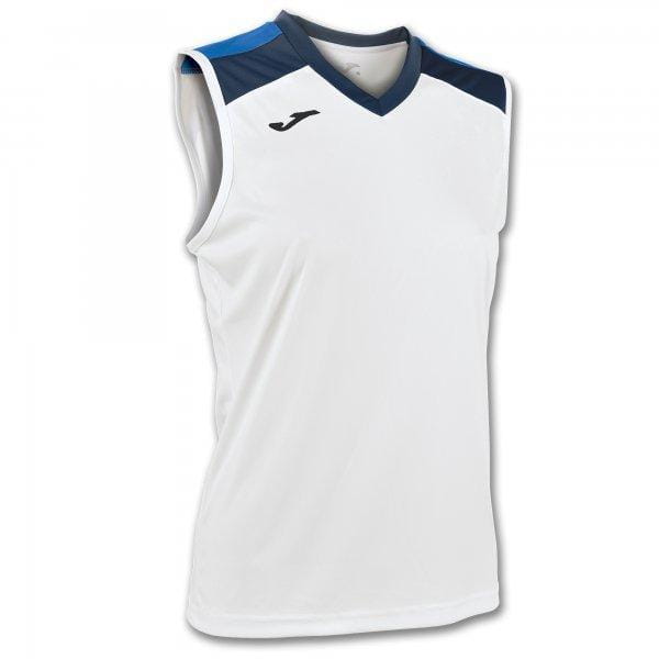 Tops Joma Aloe Volley Shirt White-Royal Sleeveless W.