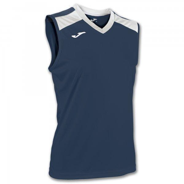 Koszulki bez rękawów Joma Aloe Volley Shirt Navy-White Sleeveless W.