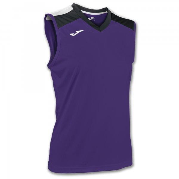  Dívčí tílko Joma Aloe Volley Shirt Purple-Black Sleeveless W.