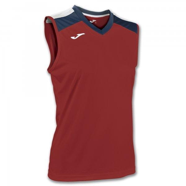 Koszulki bez rękawów Joma Aloe Volley Shirt Red-Navy Sleeveless W.