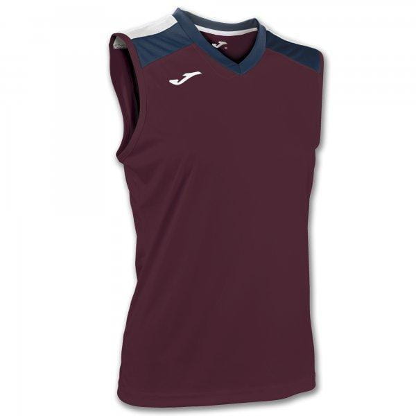 Koszulki bez rękawów Joma Aloe Volley Shirt Burgundy-Navy Sleeveless W.