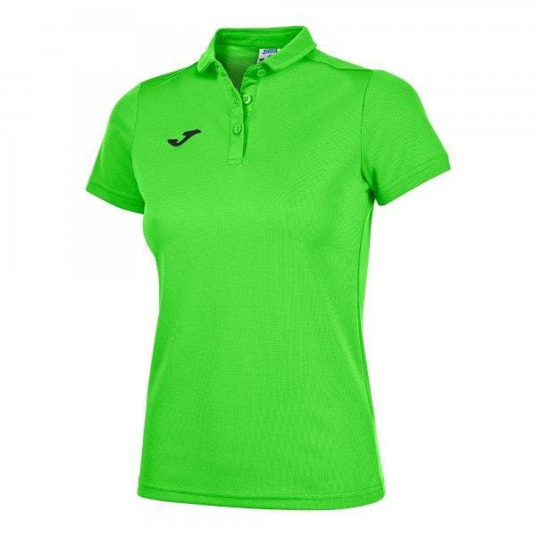  Maglietta da donna Joma Hobby Women Polo Shirt Green Fluor S/S