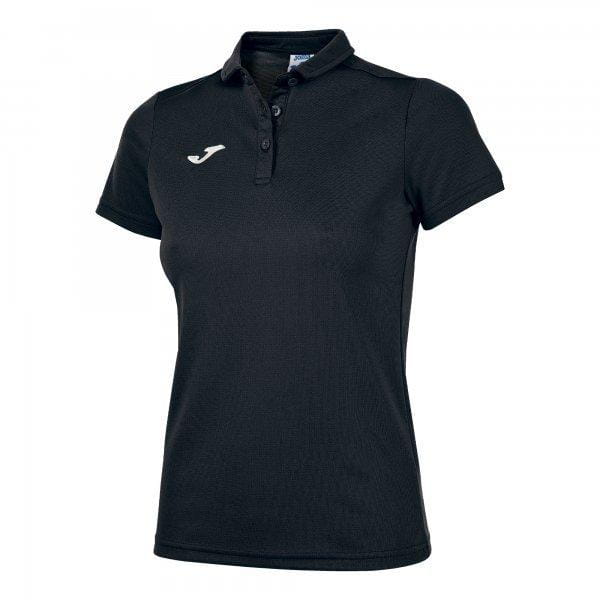 Dames-T-shirt Joma Hobby Women Polo Shirt Black S/S