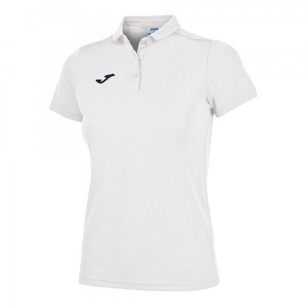  Dames-T-shirt Joma Hobby Women Polo Shirt White S/S
