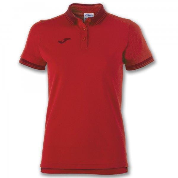  Dámské triko Joma Polo Shirt Bali II Red Woman S/S
