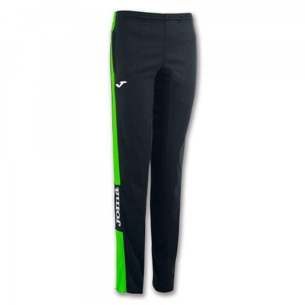  Pantalons pour femmes Joma Long Pant Championship IV Black-Fluor Green Woman
