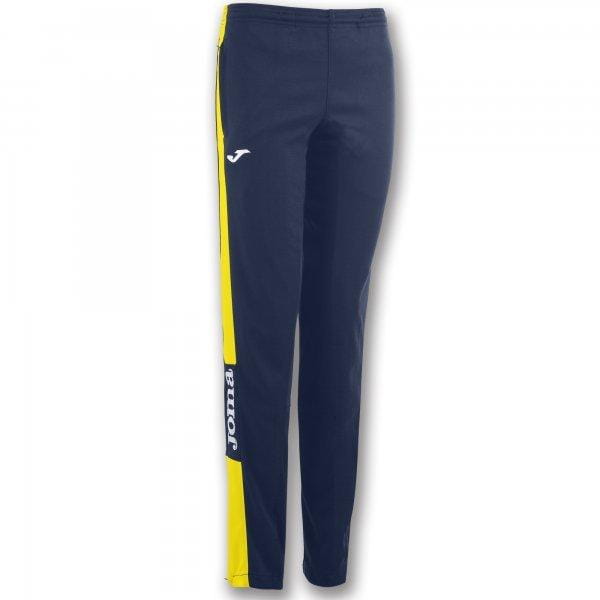  Pantalons pour femmes Joma Long Pant Championship IV Navy-Yellow Woman