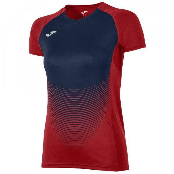  Dámské triko Joma S/S T-Shirt Elite VI Red-Navy Blue Women
