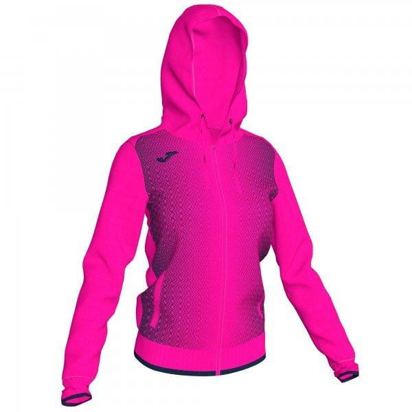 Dámská bunda Joma Supernova Hooded Jacket Fluor Pink-Dark Nav Woman