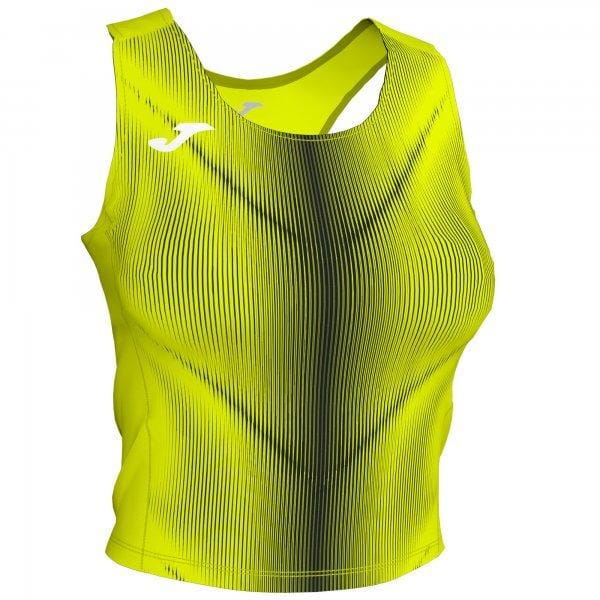  Camiseta de tirantes para mujer Joma Olimpia Top Fluor Yellow-Black