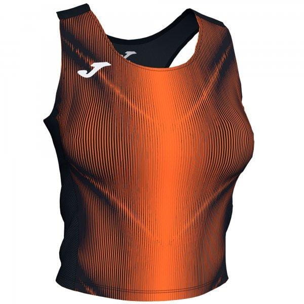  Camiseta de tirantes para mujer Joma Olimpia Top Black-Orange