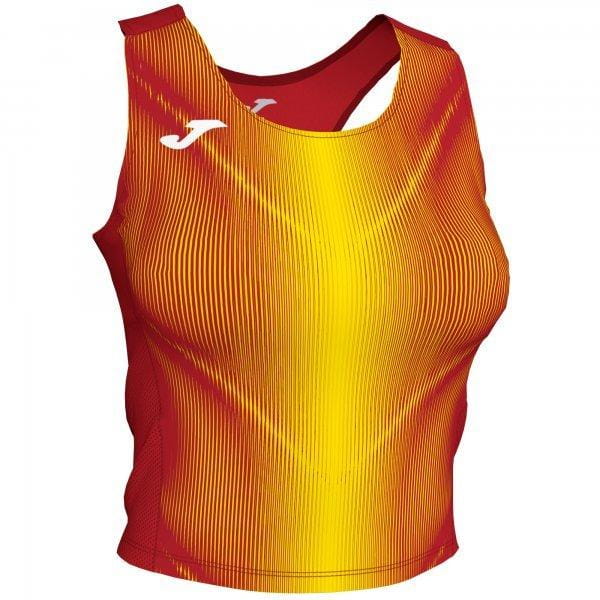  Camiseta de tirantes para mujer Joma Olimpia Top Red-Yellow