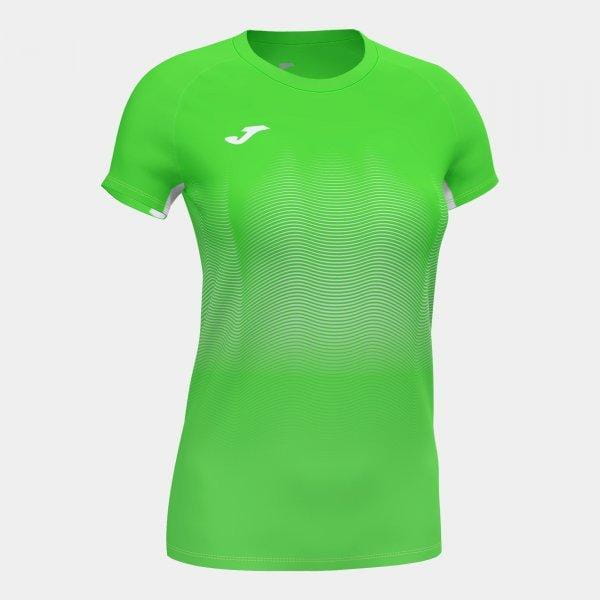  Dámské triko Joma Elite VII T-Shirt Fluor Green-White S/S