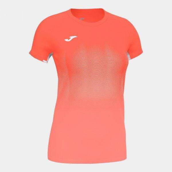  Dames-T-shirt Joma Elite VII T-Shirt Fluor Coral-White S/S