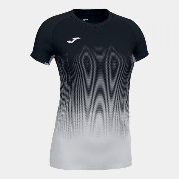  Dames-T-shirt Joma Elite VII T-Shirt Black-White-Gray S/S