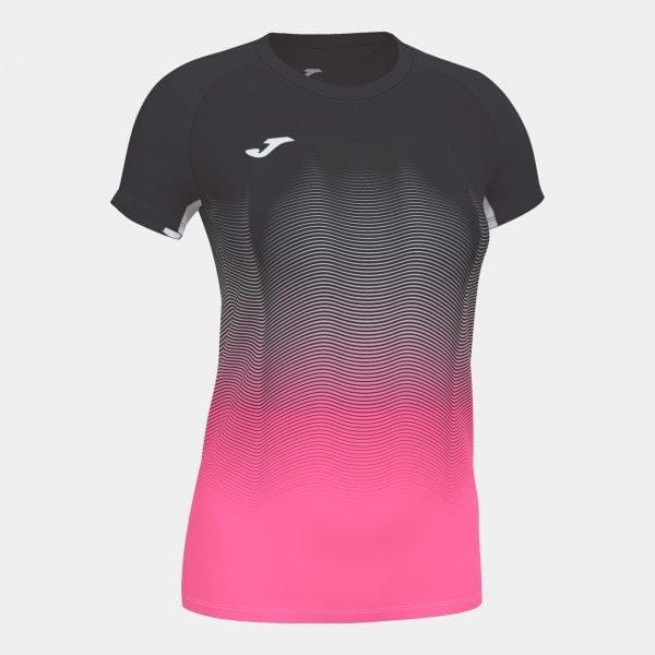  Frauen-T-Shirt Joma Elite VII T-Shirt Black-Fluor Pink-White S/S