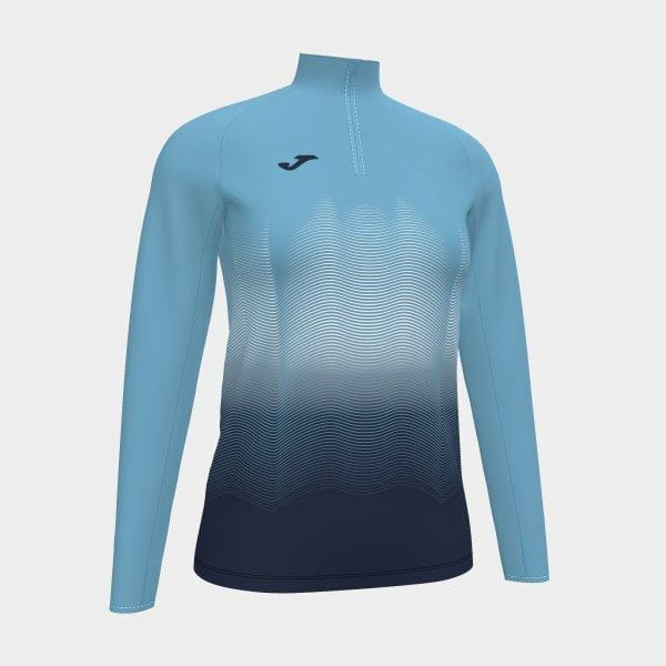  Női pulóver Joma Elite VII Sweatshirt Fluor Turquoise-Dark Navy