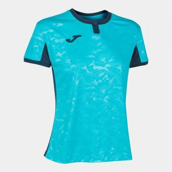  Dámske tričko Joma Toletum II T-Shirt Fluor Turquoise-Dark Navy S/S