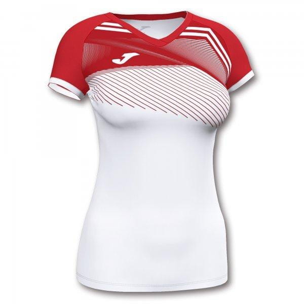  Frauen-T-Shirt Joma Supernova II T-Shirt White-Red S/S