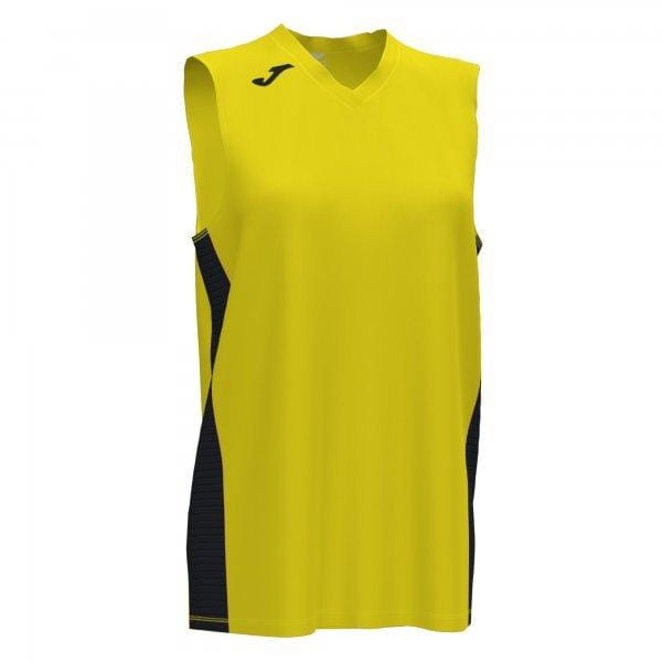  Camiseta de tirantes para mujer Joma Cancha III T-Shirt Yellow-Black Sleeveless