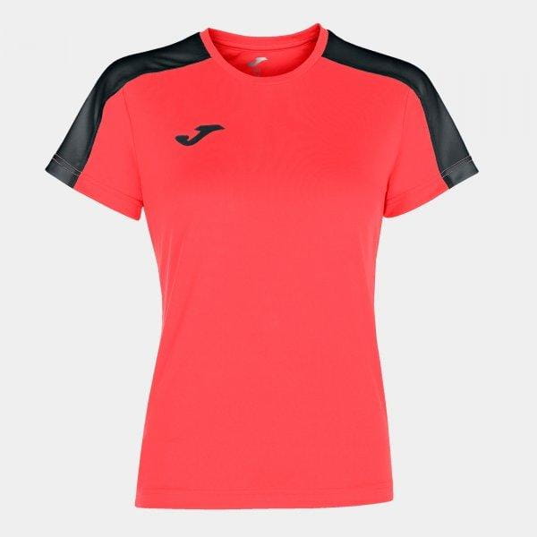  Frauen-T-Shirt Joma Academy Short Sleeve T-Shirt Fluor Coral-Black
