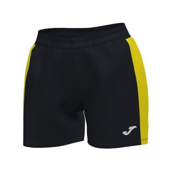  Shorts für Frauen Joma Maxi Short Black-Yellow