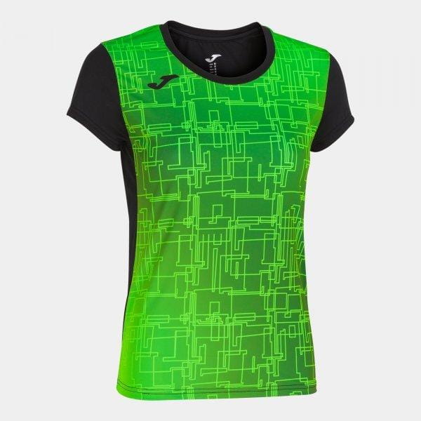  Frauen-T-Shirt Joma Elite VIII Short Sleeve T-Shirt Black Fluor Green