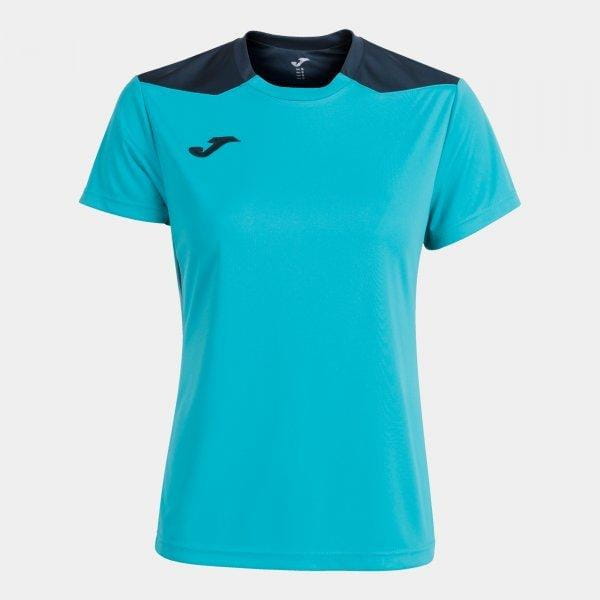  Dámske tričko Joma Championship VI Short Sleeve T-Shirt Fluor Turquoise-Navy