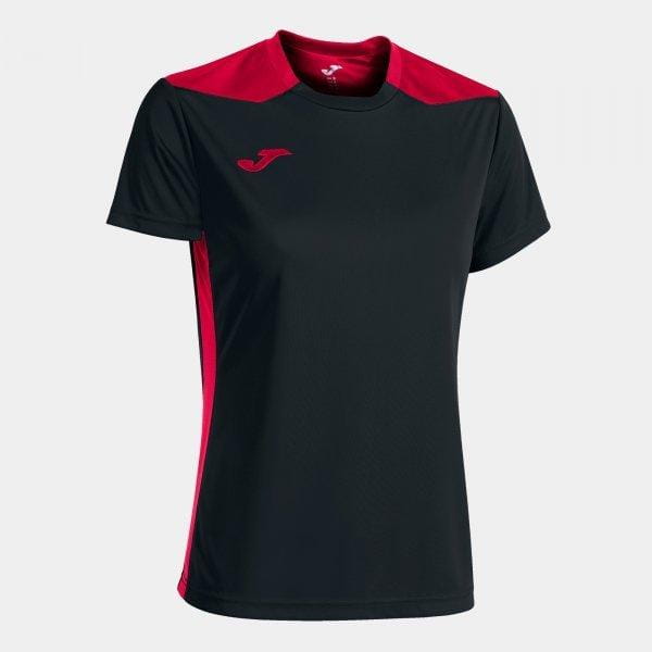  Дамска тениска Joma Championship VI Short Sleeve T-Shirt Black Red