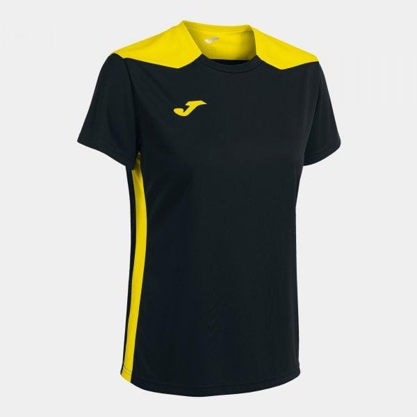  Дамска тениска Joma Championship VI Short Sleeve T-Shirt Black Yellow