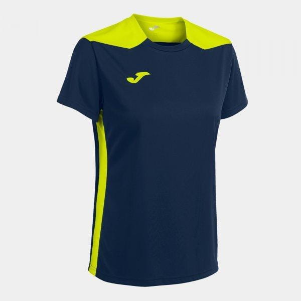  Дамска тениска Joma Championship VI Short Sleeve T-Shirt Navy Fluor Yellow