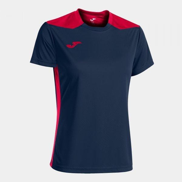  Дамска тениска Joma Championship VI Short Sleeve T-Shirt Navy Red