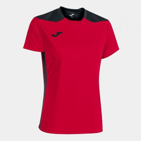  Дамска тениска Joma Championship VI Short Sleeve T-Shirt Red Black