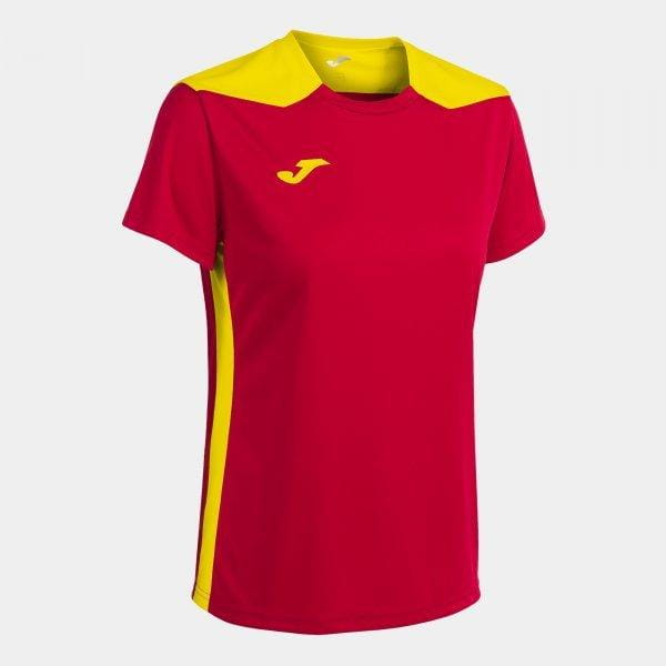  Frauen-T-Shirt Joma Championship VI Short Sleeve T-Shirt Red Yellow
