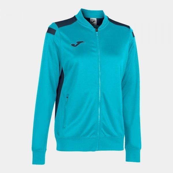  Sweatshirt für Frauen Joma Championship VI Full Zip Sweatshirt Fluor Turquoise-Navy