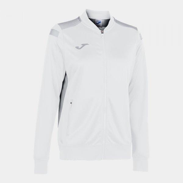  Sweatshirt für Frauen Joma Championship VI Full Zip Sweatshirt White Gray