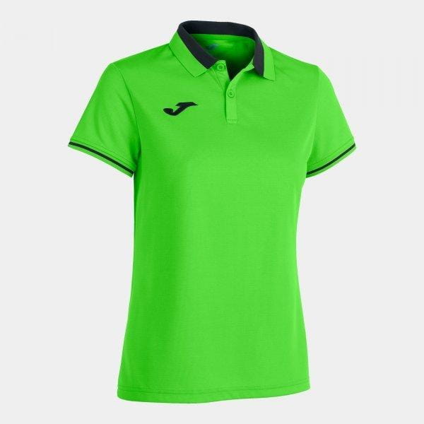  Dámske tričko Joma Championship VI Short Sleeve Polo Fluor Green Black