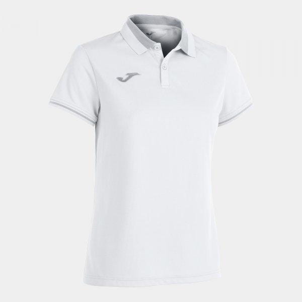  Dámske tričko Joma Championship VI Short Sleeve Polo White Gray