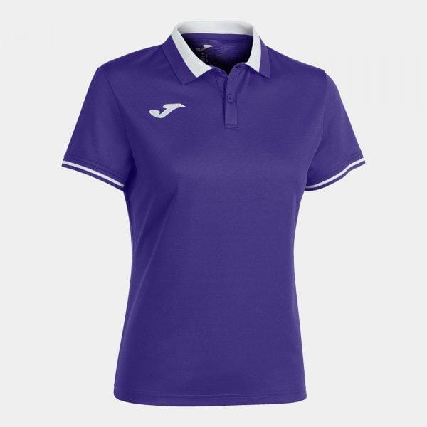  Dámske tričko Joma Championship VI Short Sleeve Polo Purple White