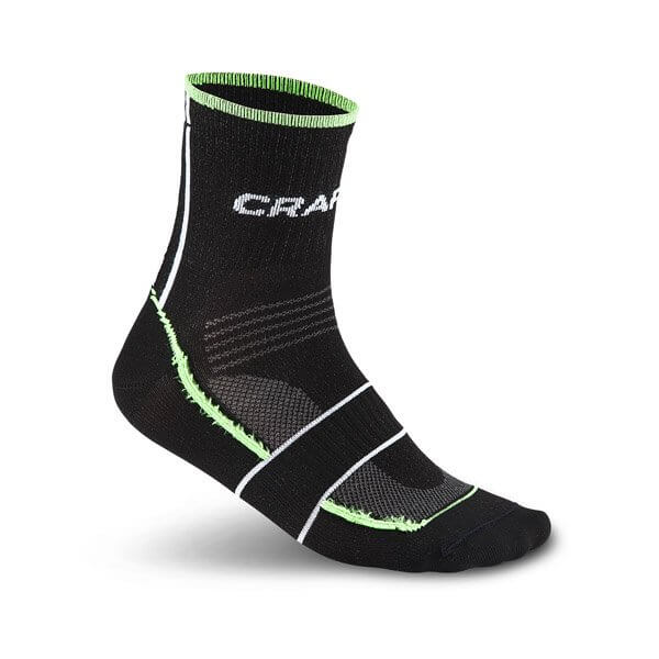Ponožky Craft Ponožky Grand Tour Bike černá se zelenou